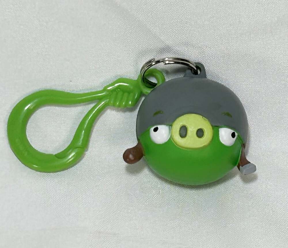 Angry Birds Green Pig Backpack Clip Keychain